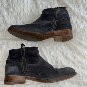 Navy blue suede n.d.c. booties, size 39